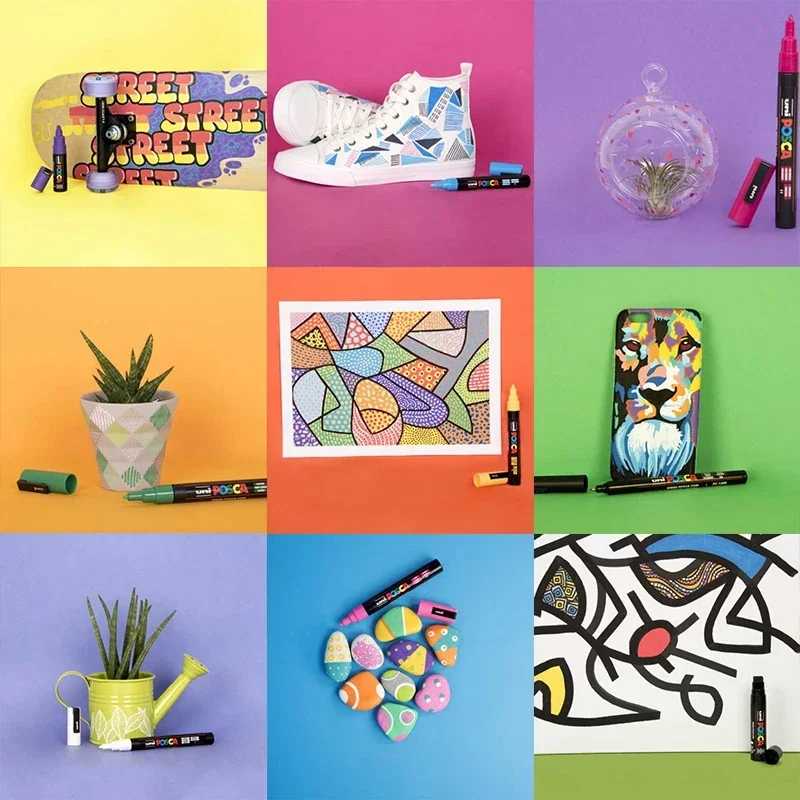 Фотография №5 товара Uni Posca полный маркер PC-1M 3 м 5 м многоцветный