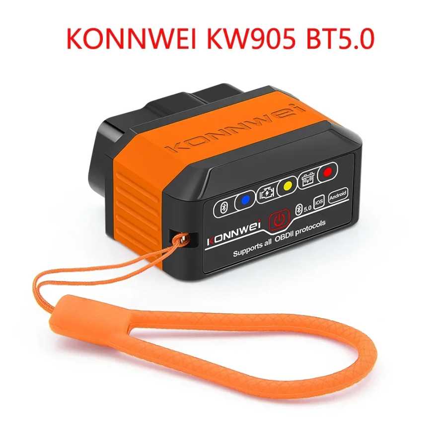 Фотография №1 товара Диагностический сканер KONNWEI KW905 ELM327 V1.5 OBD2 с Bluetooth 5.0