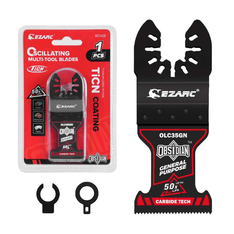 EZARC Obsidian Carbide Oscillating Saw Blade, быстросъемное осциллирующее лезвие для металла, гвоздей, дерева, гипса, гипсокартона, ПВХ Сверла, пилы и режущие инструменты