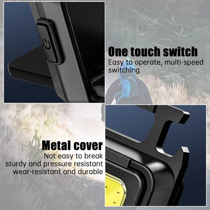Фотография №3 товара Мини-брелок 800 мАч COB Work Light USB перезаряжаемый световой ремешок