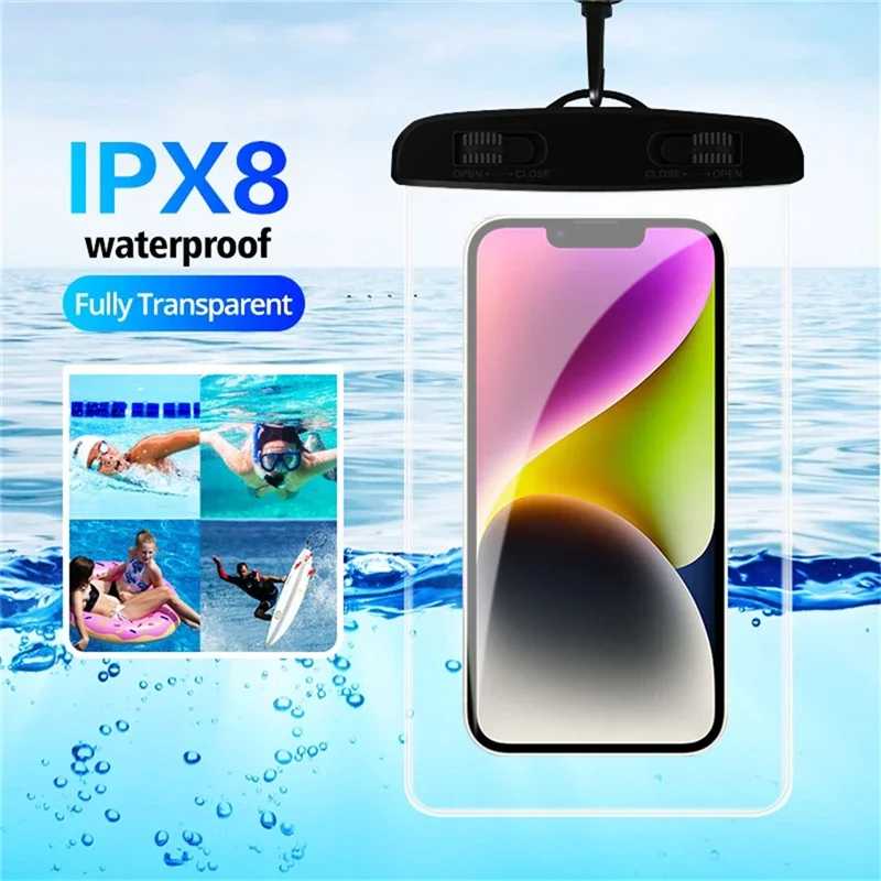 IP68 водонепроницаемый чехол для телефона водонепроницаемая сумка для плавания универсальный подводный защитный чехол для телефона PV чехол для iPhone 15 14 13 Pro Чехлы и чехлы для мобильных телефонов