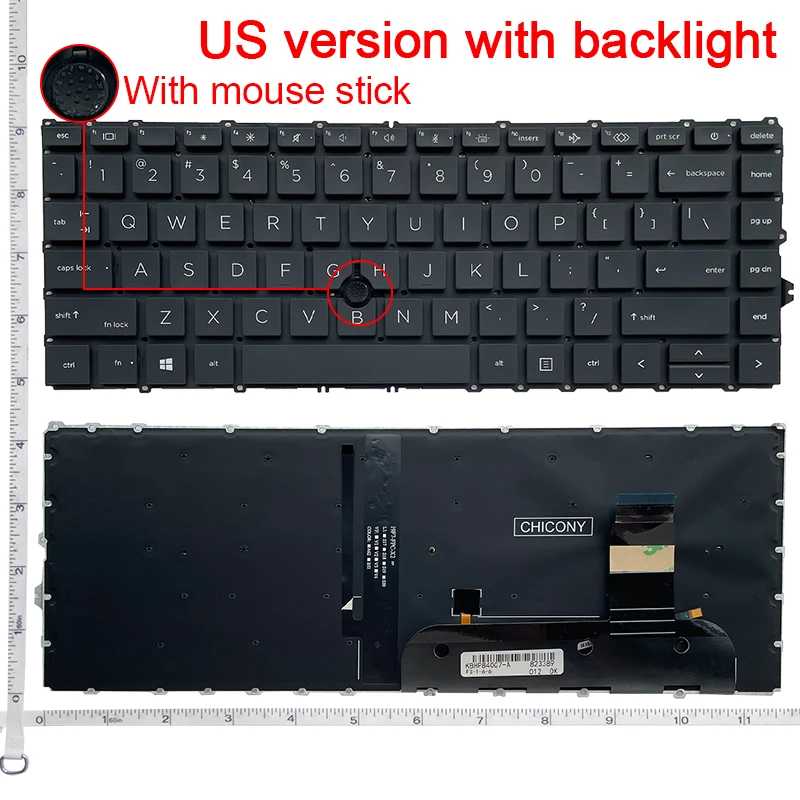 Фотография №3 товара Клавиатура US/RU для HP 840 G7, 840 G8, 845 G7,