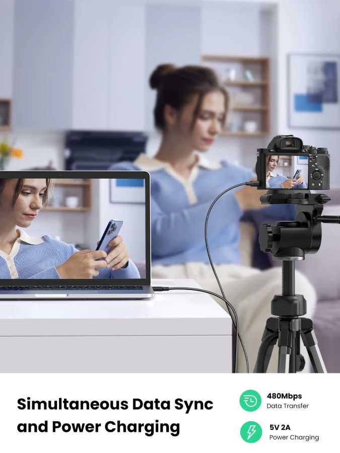 Фотография №3 товара Кабель Mini USB/USB Ugreen, для передачи данных, зарядки, поддержка быстрой