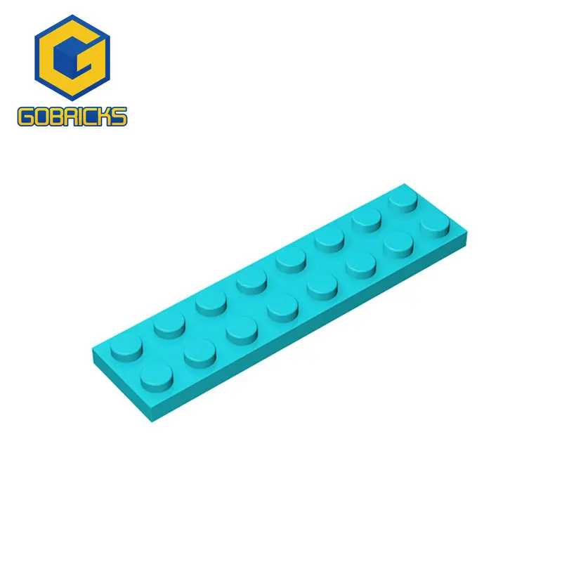 Gobricks 10 шт. деталей MOC, пластина 3034 2x8, совместимые кирпичики, конструктор для самостоятельной сборки, развивающая головоломка, наборы для подарков на день рождения Конструкторы