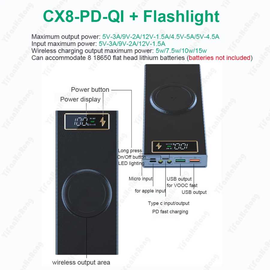 Фотография №2 товара 8*18650 Батарея DIY Power Bank Чехол Зарядка Коробка для хранения