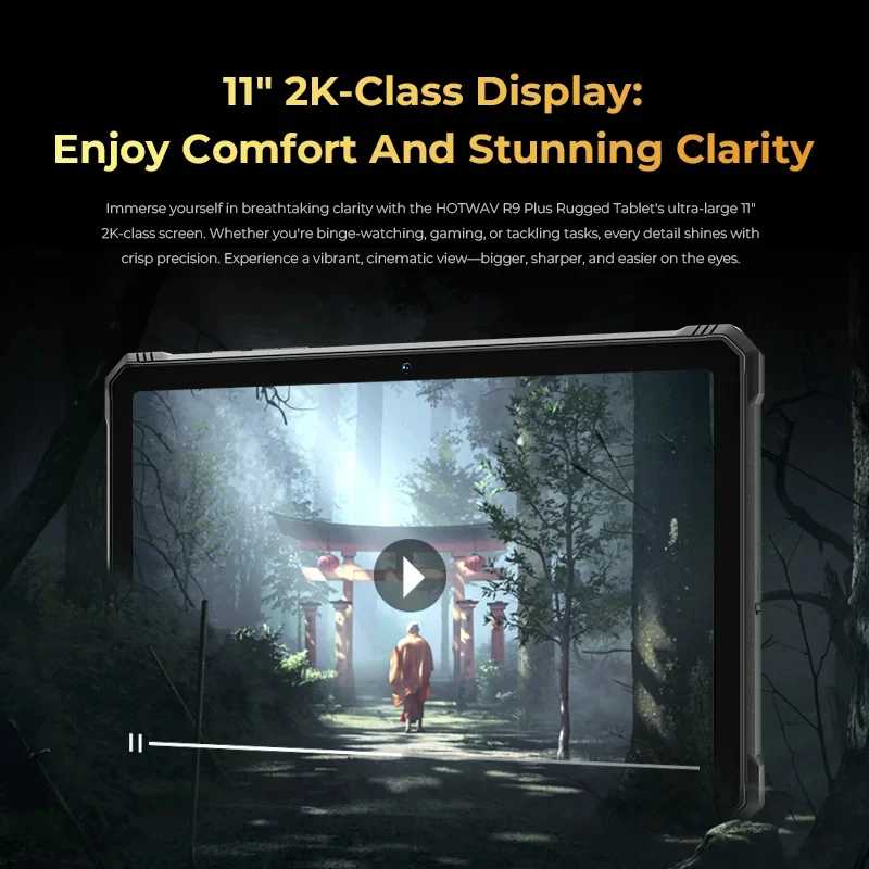 Фотография №5 товара Новый прочный планшет HOTWAV R9 Plus, Android14, 11 дюймов, FHD,