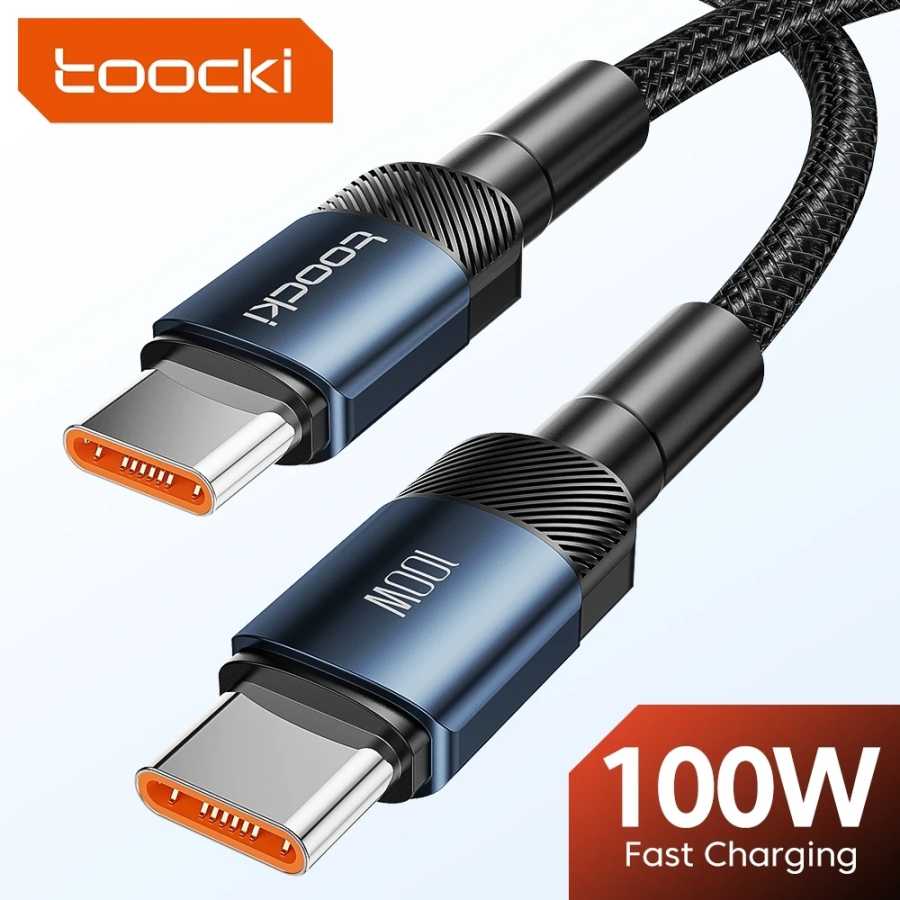 Toocki 100 Вт USB C To Type C Кабель PD3.0 Кабель для быстрой зарядки и зарядки Кабель для передачи данных для Macbook Huawei Xiaomi POCO Samsung Кабель USB-C Аксессуары для мобильных телефонов