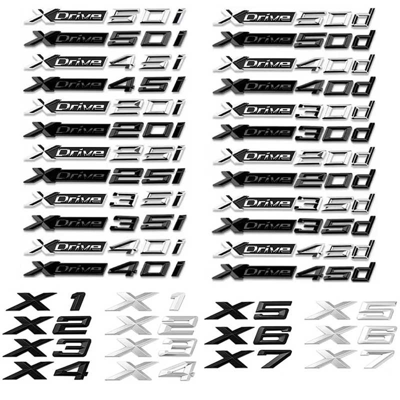 Наклейка на багажник автомобиля для THE X1 X2 X3 X4 X5 X6 X7 XDrive 20i 25i 28i 30i 35i 40i 45i 50i 18d 20d 25d 28d 30d 35d 40d 45d 50d Внешние аксессуары