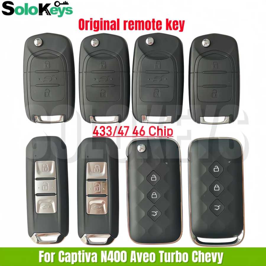 Оригинальный дистанционный ключ SOLOKEYS 433 МГц с чипом 46/47 для Aveo, Captiva, N400, Turbo, Groove, Blazer, Enjoy, Optra, Hector Стартеры