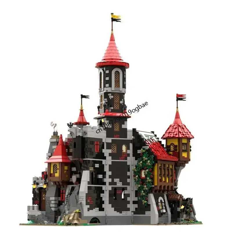 Фотография №3 товара Новый 3995 шт. Moc Европейский Средневековый вид на улицу Летучая