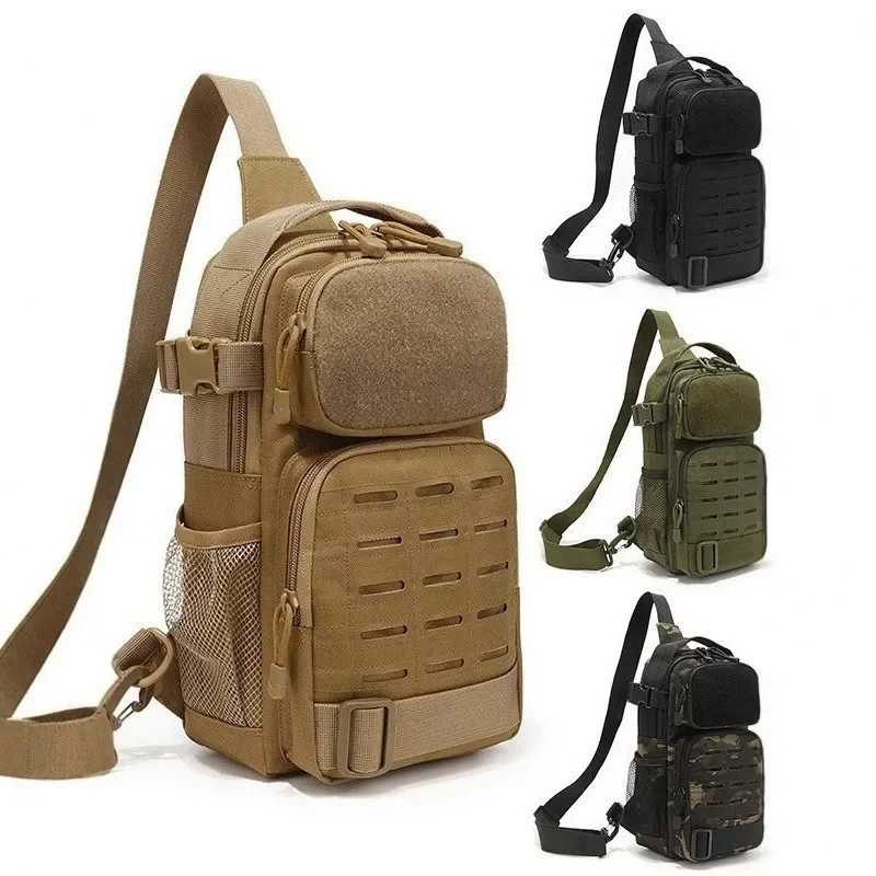 &zwnj; Тактический рюкзак MOLLE с лазерной резкой, водонепроницаемая велосипедная нагрудная сумка для походов и путешествий на открытом воздухе, сумки через плечо Школьные рюкзаки