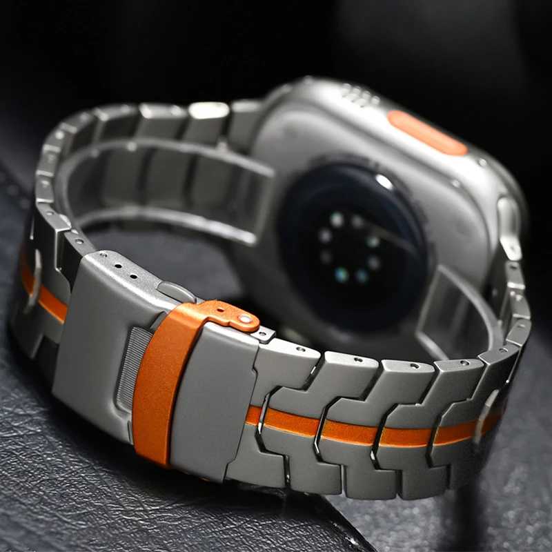 Ремешок из нержавеющей стали для Apple Watch Series 11 10 9 8 SE 3 46 мм 45 мм 42 мм 44 мм Металлический браслет для iWatch Ultra 3/2/1 49 мм Аксессуары для часов
