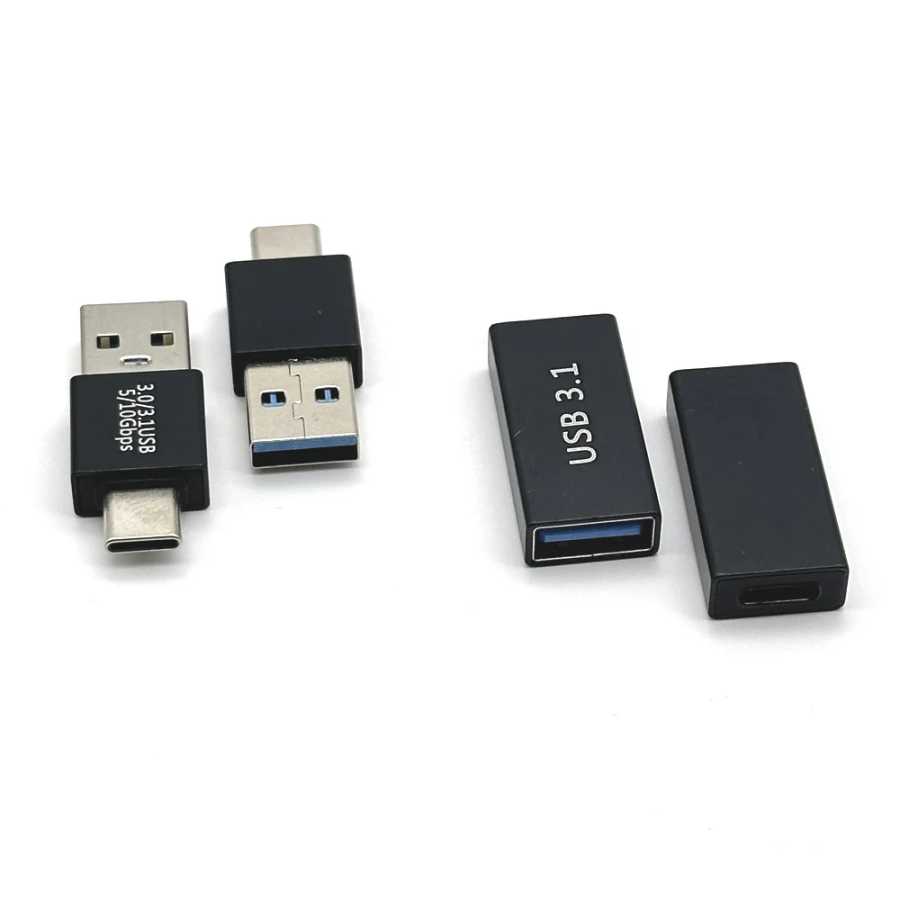 Адаптер USB C &mdash; USB 3.1 10 Гбит/с Адаптер USB A &mdash; USB C &laquo;папа&raquo; &mdash; USB 3.0 A &laquo;мама&raquo; для ноутбука, зарядного устройства Power Bank Электрика