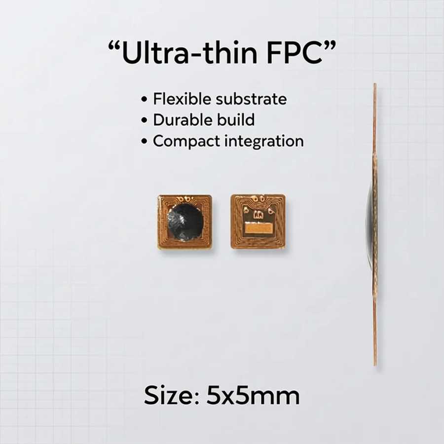Фотография №1 товара Программируемая микро-метка FPC NFC RFID 5*5 мм, стикер Ntag213 с