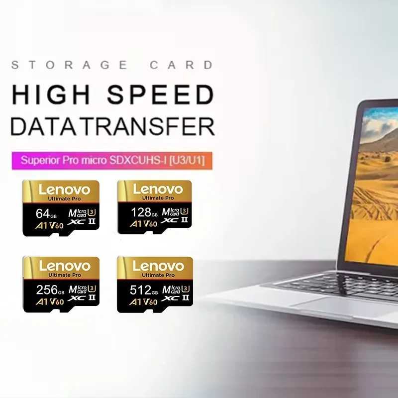 Фотография №1 товара Карта памяти Lenovo Micro SD, высокоскоростная TF-карта V60 U3, 1