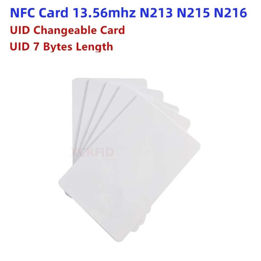 7-байтная сменная записываемая карта NFC UID для Ntag213 Ntag215 Ntag216 13,56 МГц RFID перезаписываемая карта приближения копия клон дубликат Доступ к автоматизации здания