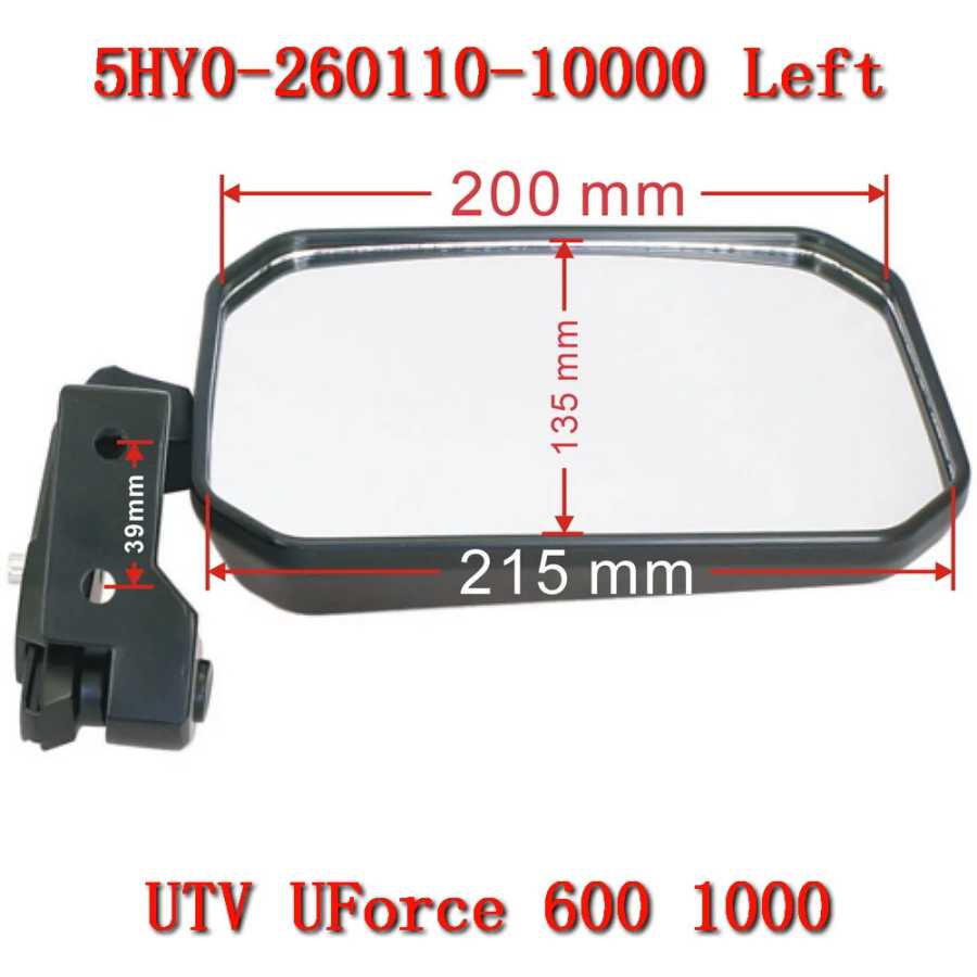 ОРИГИНАЛЬНОЕ зеркало заднего вида левое 5HY0-260110-10000 для CFMoto UTV аксессуары UForce 1000 CF1000ATR CF1000UU CF1000UZ CF Moto часть Для мотоциклов и квадроциклов USB Wi-Fi