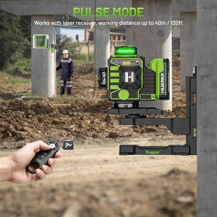 Фотография №4 товара Лазерный уровень Huepar W04CG Green Cross 4D 16-линейный Bluetooth-лазерный нивелир