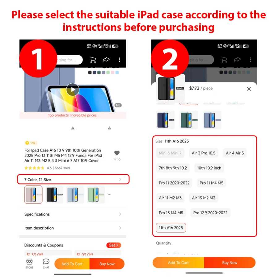 Фотография №1 товара Чехол для Ipad A16 10 9 9th 10-го поколения 2025
