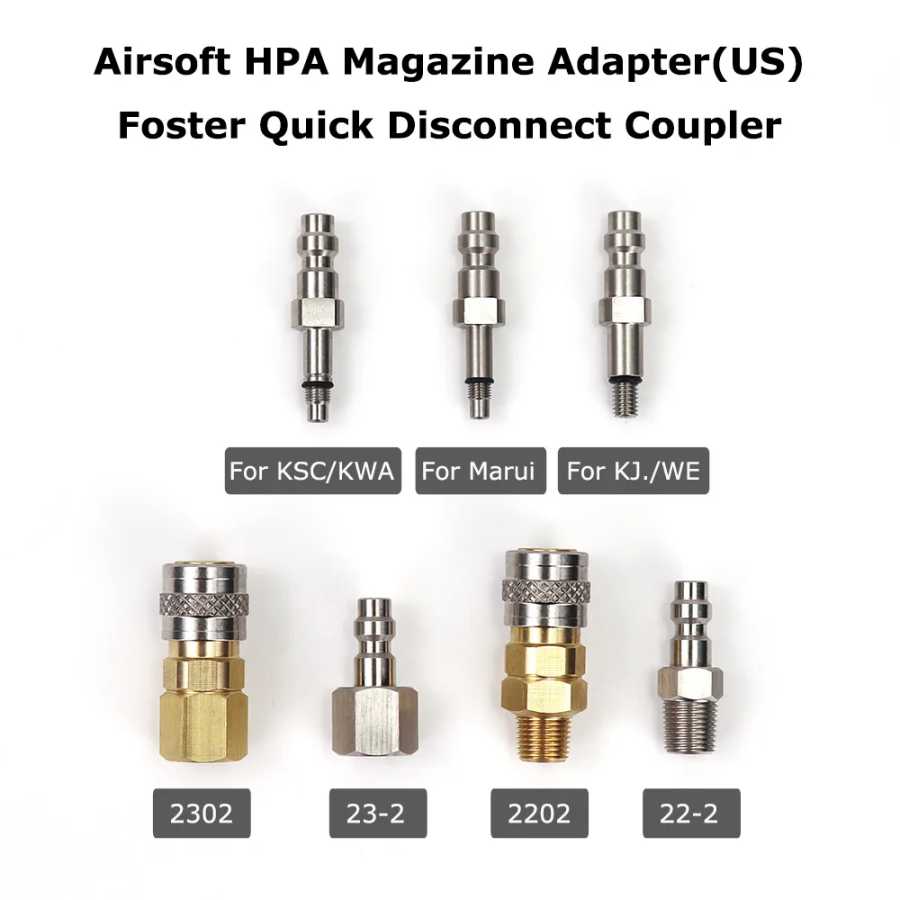 Адаптер клапана HPA США, быстроразъемный соединитель Foster (версия по США) для KSC/KWA, KJW/WE, Marui, VFC Стрельба