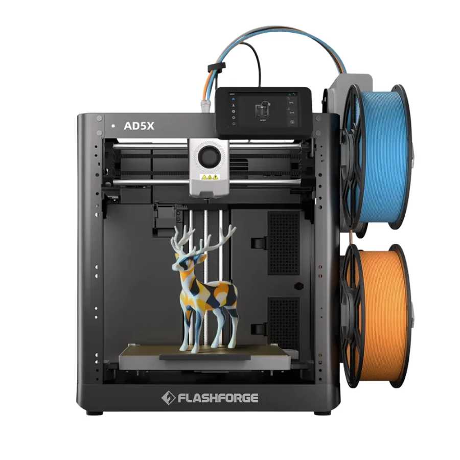 Многоцветный 3D-принтер Flashforge AD5X, 600 мм/с, высокоскоростная 4-цветная печать, система IFS 300 ℃ Прямая поддержка экструдера ТПУ НОВИНКА 3D-печать