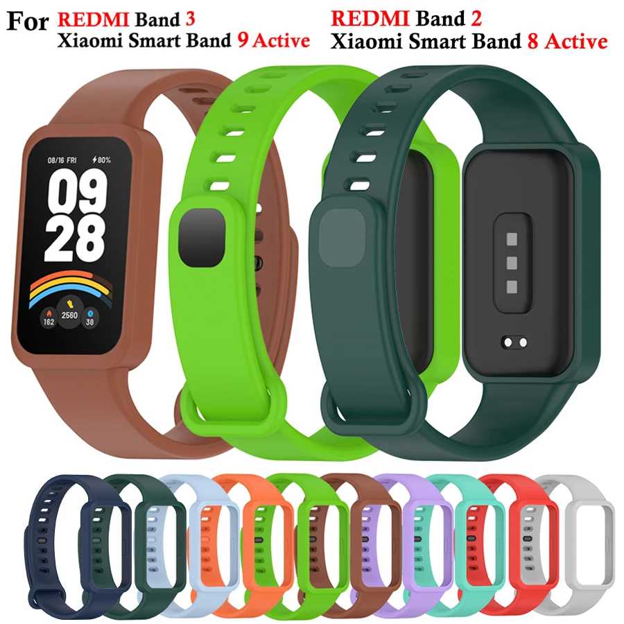 Ремешок для Xiaomi Band 9 Active, ремешок для часов Xiaomi Band 8 Active для Redmi Band 3, ремешок для Redmi Band 3 2, ремешок на запястье Умная электроника