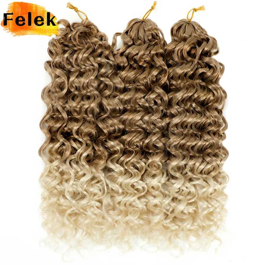 3 шт., Ombre Brown GoGo Curl, плетение волос, 22 дюйма, синтетические волнистые вязанные крючком косы для женщин, красные, серые афро кудри Волосы для Азии