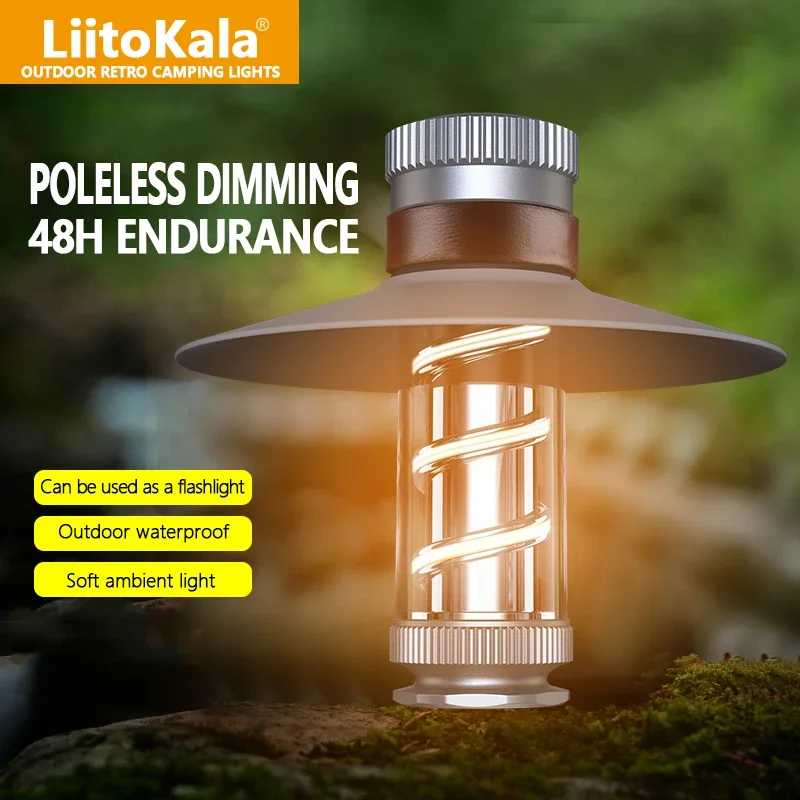 Фотография №1 товара LiitoKala LF-818 Кемпинговые фонари + аккумулятор 18650 2000 мАч