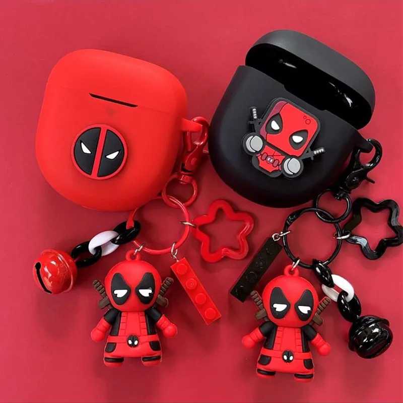 Наушники-вкладыши Deadpool, чехол для Bose QuietComfort Ultra/Earbuds II, силиконовые беспроводные наушники-вкладыши, защитный чехол с брелоком Портативное аудио и видео