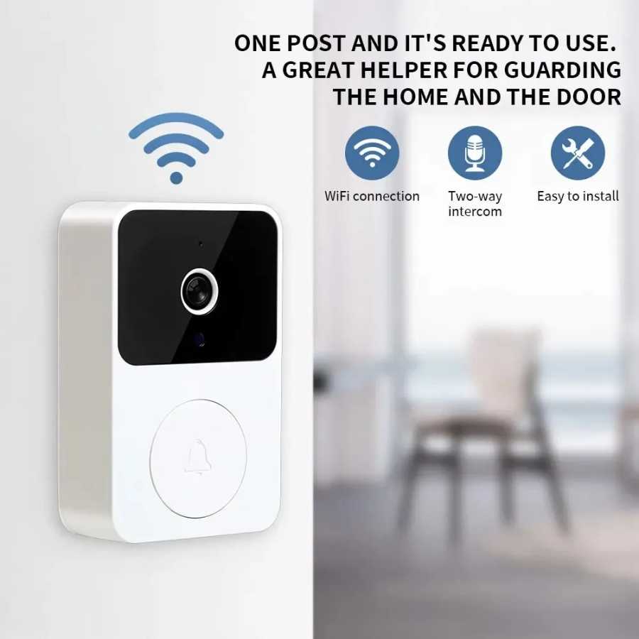 Фотография №1 товара WIFI видео дверной звонок камера беспроводной ИК ночного видения умный