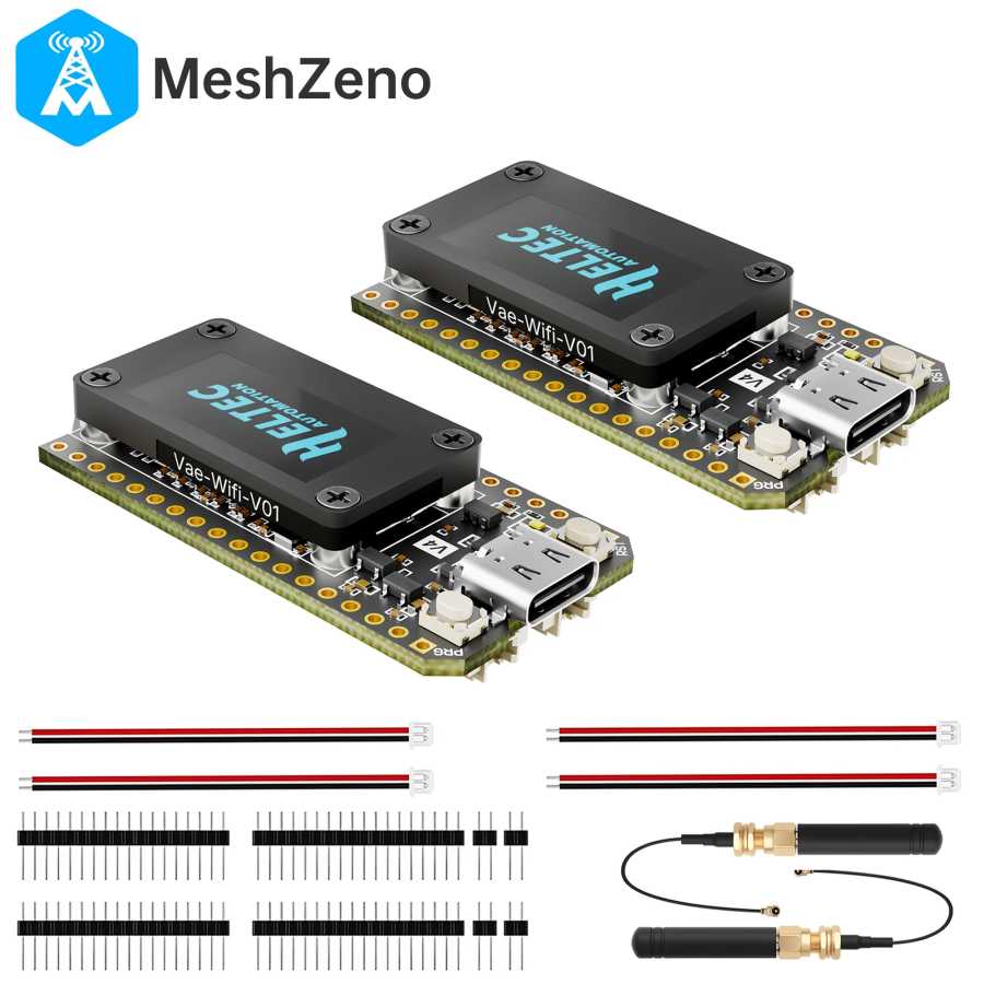 2 шт. Плата разработки Heltec V4 LoRa32 ESP32-S3 SX1262 LoRaWAN 868 МГц с 0,96-дюймовым OLED-дисплеем, Wi-Fi и BLE Mesh Network для IoT Компьютерные комплектующие