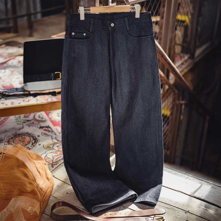 Фотография №5 товара Джинсы Maden Vintage из необработанного денима селвидж, 15.6 унций, плотные,