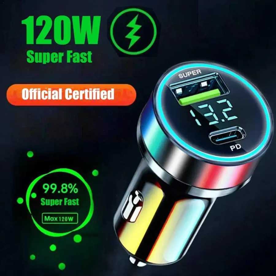 Автомобильное зарядное устройство PD, 20 Вт, USB 120 Вт, для IPhone 14 Pro Max 13 12 11 IPad Airpods OnePlus Электротехническое оборудование