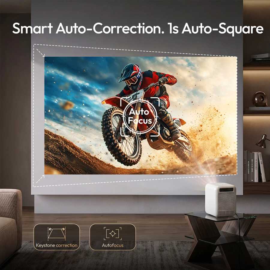 Фотография №4 товара Портативный проектор BYINTEK U4, 4k, проектор для домашнего кинотеатра, Android