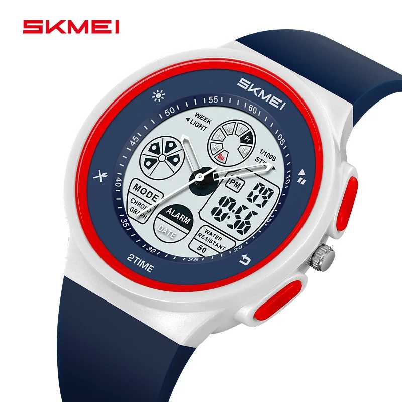 SKMEI 2346, Новое поступление, красочные модные унисекс, мужские и женские часы с большим цифровым дисплеем, ПК, классические спортивные часы, наручные часы с хронографом Мужские часы
