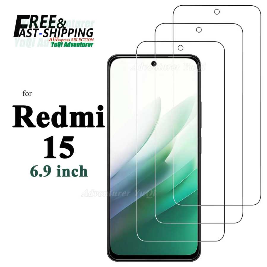 Защитная пленка для экрана Redmi 15 4G 5G Xiaomi закаленное стекло HD 9H прозрачный чехол против царапин дружелюбный 