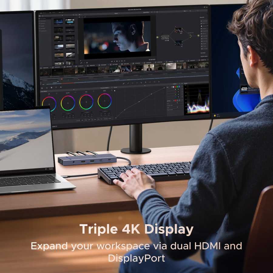 Фотография №3 товара UGREEN 12-в-1 USB-концентратор Type-C к 2HDMI 4K120 Гц DP USB3.2