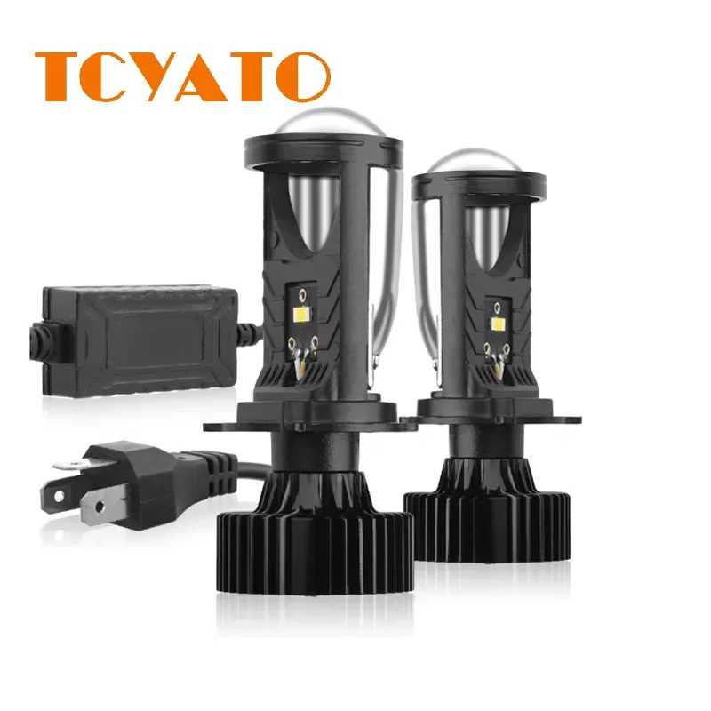 TCYATO Y6D Линзованная светодиодная фара H4, универсальная, 12В, автомобильная фара дальнего света, интегрированная фара типа Y7, универсальная лампа для автомобиля и мотоцикла Автомобильные фары