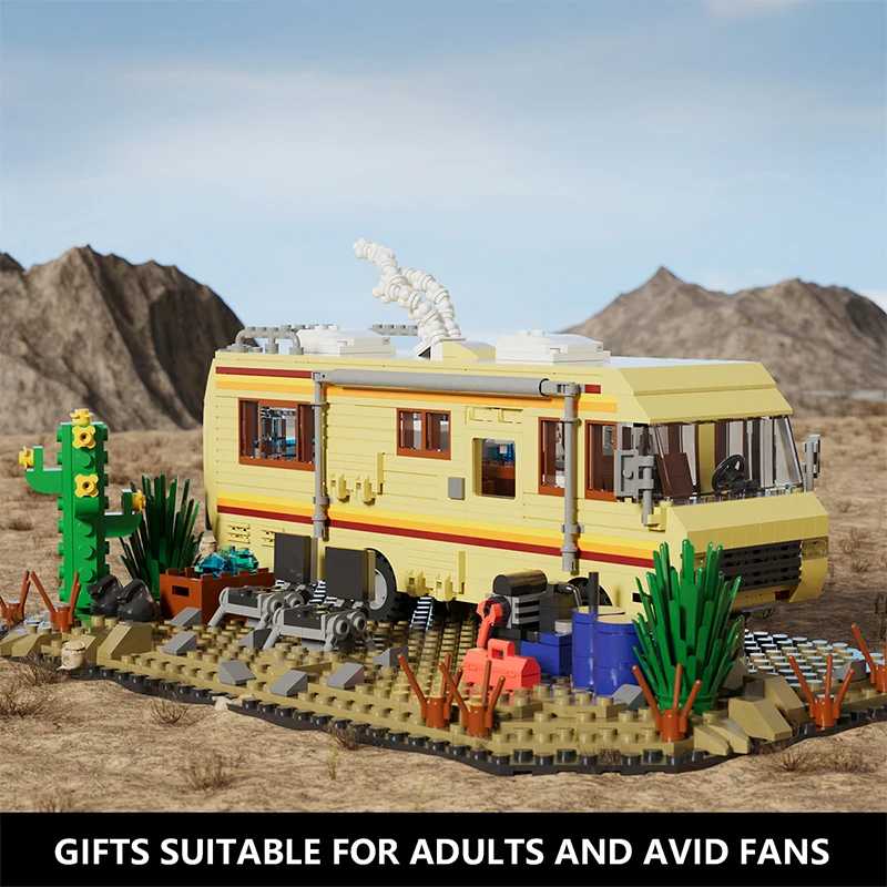 Фотография №1 товара Технический Breaking Bad RV Adventure Camper Bus Модель автомобиля Строительные