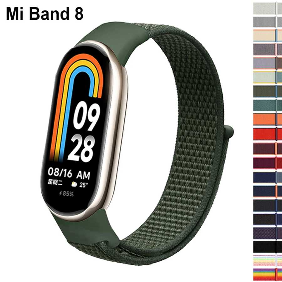 Нейлоновый ремешок для Xiaomi Mi Band 10 9 8, сменный спортивный браслет для смарт-часов, совместимый с Mi Band 7 6 5 4 3 Аксессуары для часов