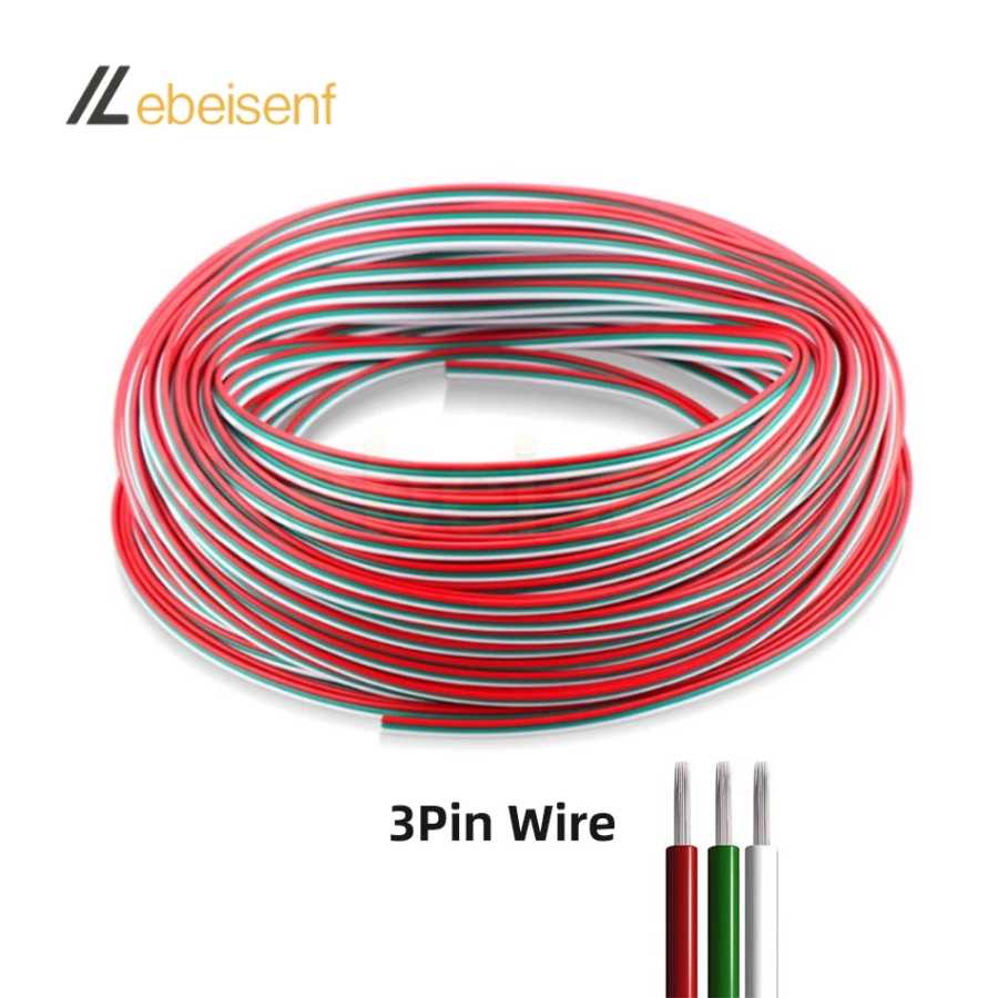 Фотография №3 товара Цветной удлинительный кабель 5/10М 22AWG 2-6Pin для светодиодной ленты 3528