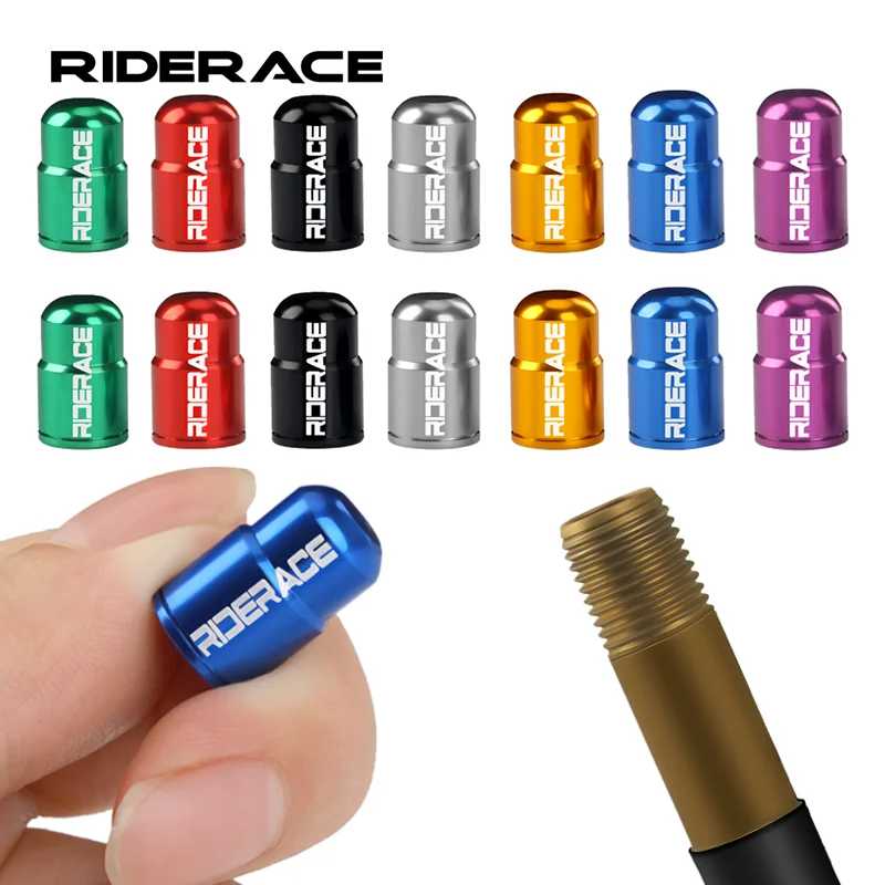 RIDERACE Крышка клапана для велосипедных шин из алюминиевого сплава с ЧПУ MTB, дорожная велосипедная трубка, крышка газового сопла для AV Schrader, клапан пылезащитный Велоспорт