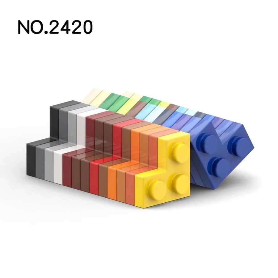 20 шт. детали MOC, пластина 2420, 2x2, угловые совместимые кирпичи, сделай сам, сборные строительные блоки, частицы, детская головоломка, игрушка для мозга, подарок Конструкторы
