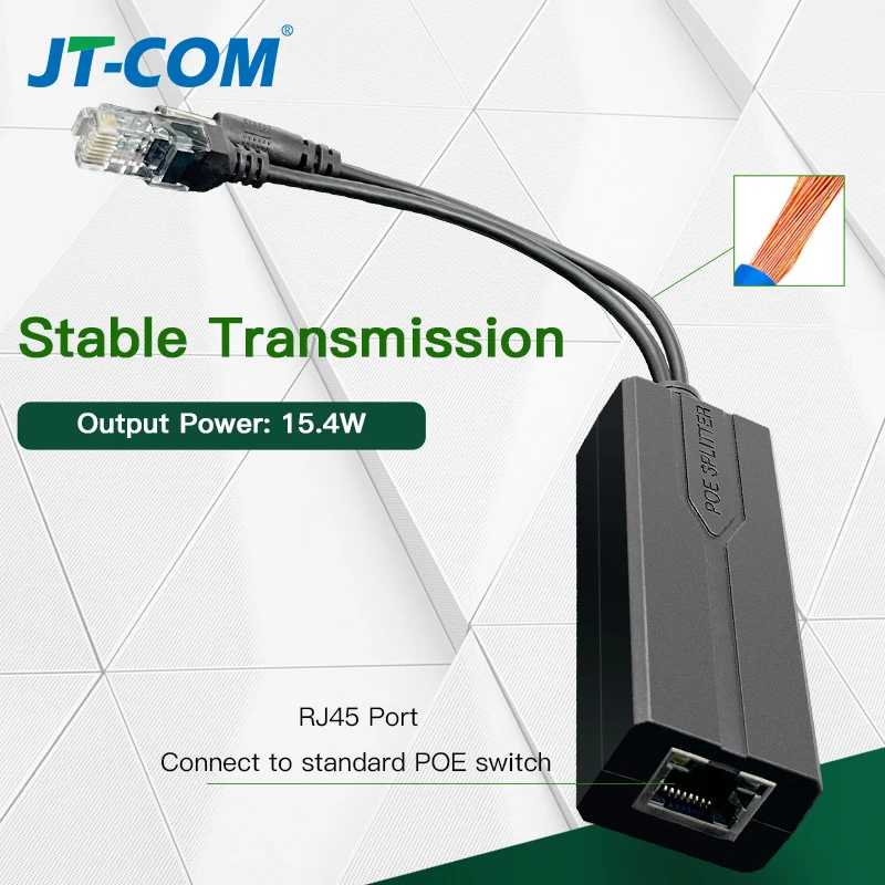 Фотография №4 товара Стандартный POE-сплиттер 48В на 5В 12В 1.2А 2А Micro USB