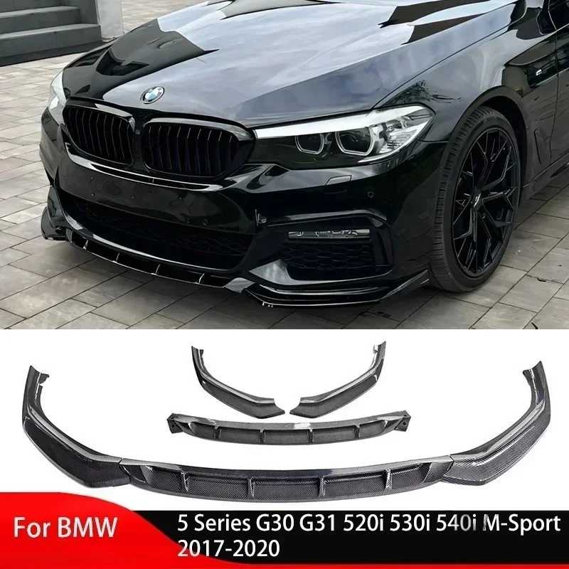 Для BMW 5 серии G30 G31 520i 530i 540i M-Sport 2017-2020 Автомобильный передний бампер, спойлер, сплиттер, диффузор, обвесы, тюнинговый фартук Детали экстерьера