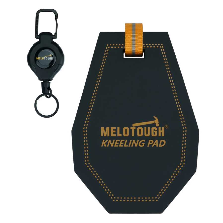 Мини-подушка для колен MELOTOUGH с держателем для бейджа, толщина 1 дюйм, мягкая подушка из NBR-пены для механиков, портативная и удобная Наколенник и гетры