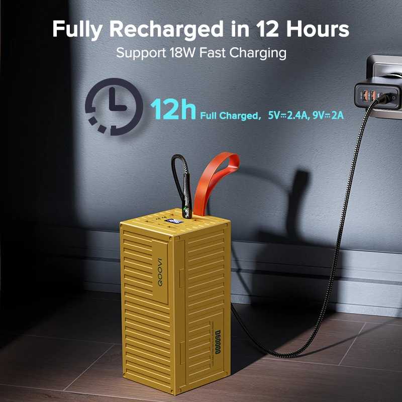 Фотография №4 товара QOOVI 60000 мАч Power Bank 22,5 Вт PD QC 3,0