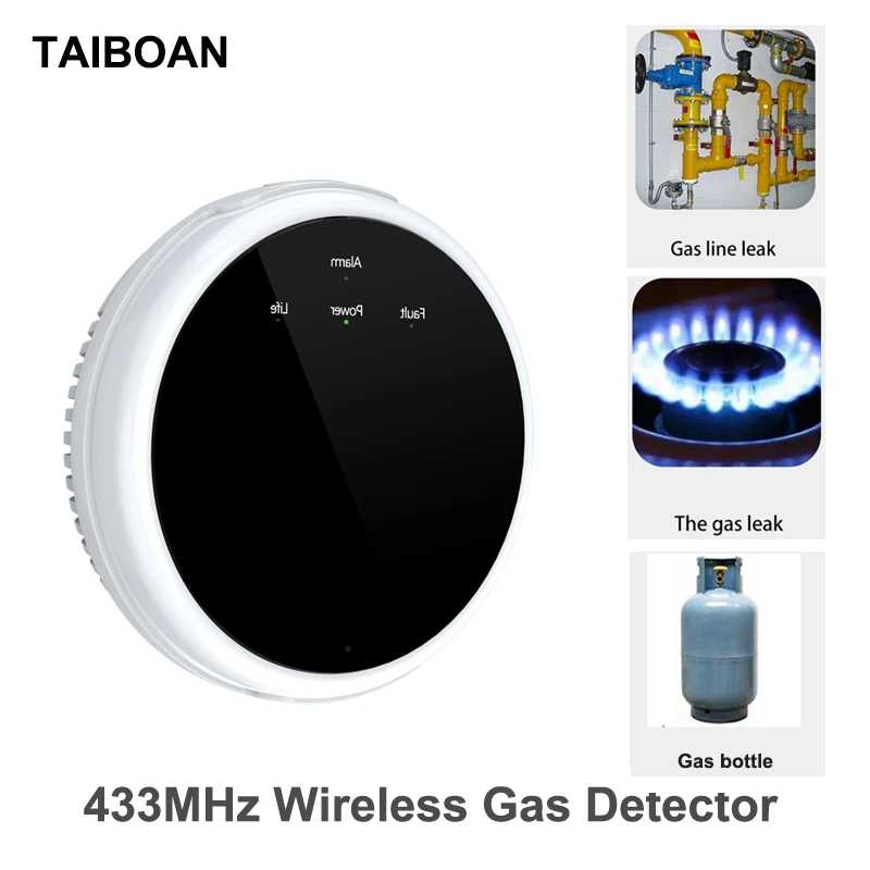 Мини-датчик утечки газа TAIBOAN, 433 МГц Умные системы общественной безопасности