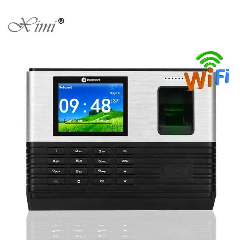 Биометрическая система учета рабочего времени Realand с Wi-Fi, RFID, 2,8-дюймовым экраном, TCP/IP, USB, для офиса, с функцией отметки прихода/ухода и бесплатным программным обеспечением Доступ к автоматизации здания