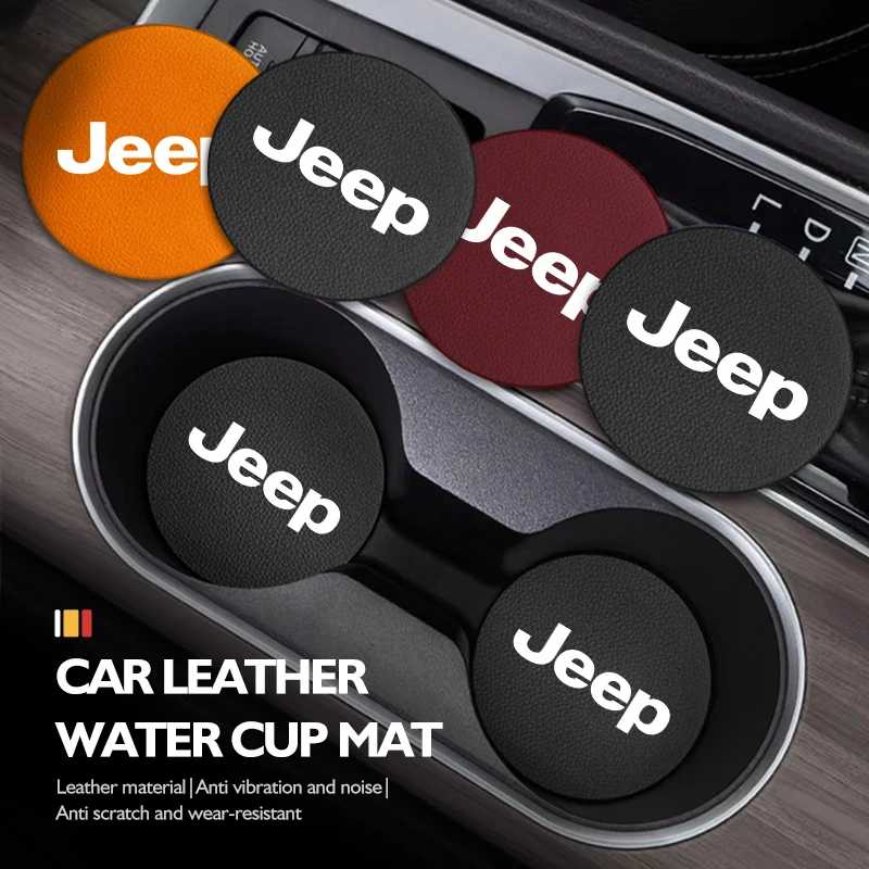 Фотография №4 товара Для Jeep 2 шт., подставка с логотипом автомобиля, замшевые противоскользящие